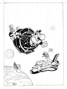 L'AGENT 212 : Illustration originale pour l'Affiche du Festival Crespi�res