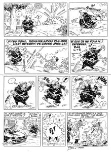 L'AGENT 212 : Planche originale du gag n�513 pages de l'Agent 212 