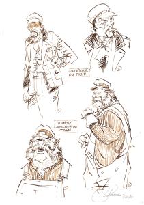 L'HOMME QUI N'AIMAIT PAS LES ARMES A FEU : Illustration originale de recherche de Litbarsky pour le Tome 1 de l'Homme qui n'aimait pas les armes � feu