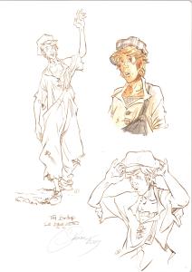 L'HOMME QUI N'AIMAIT PAS LES ARMES A FEU : Illustration originale de recherche de Tim Bishop pour le Tome 1 de l'Homme qui n'aimait pas les armes � feu