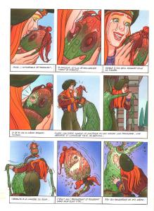 LA FLEUR AMOUREUSE : Planche originale  en couleur directe 39 de LA FLEUR AMOUREUSE par Silvio CADELO