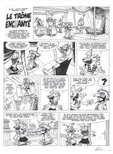 IZNOGOUD : Planche originale 1 Iznogoud Le tr�ne enchant� album Des bougies pour Iznogoud
