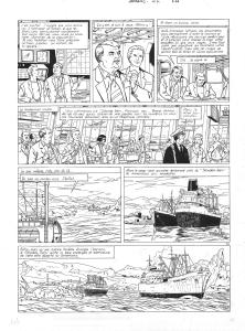LEFRANC : Planche originale page 14 Tome 13 Lefranc Le vol du Spirit par Gilles CHAILLET