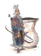 Les Oubli�s (jeu de r�le XII Singes) : Illustration originale Lutin Chasseur pour le jeu Les Oubli�s