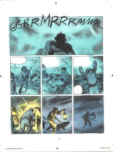 MALAURIE : Planche originale 99 de Malaurie par Frederic Bihel + mise en couleur � l'aquarelle
