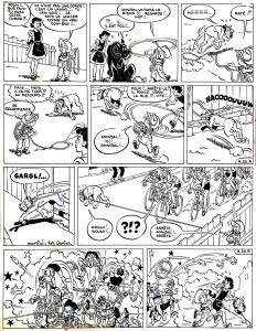 Rosine ( petite fille mod�le )  : Planche originale gag 20 de ROSINE petite fille mod�le de Martial 