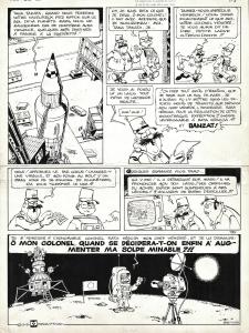 TAKA TAKATA : Planche originale de TAKA TAKATA Gag N�195 Menace en l'air par Jo-El AZARA