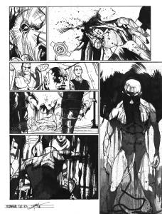 META-BARON : Planche originale 14 de M�ta-Baron T.02 sign�e