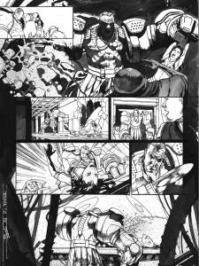 META-BARON : Planche originale 10 de M�ta-Baron T.02 sign�e