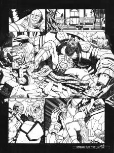 META-BARON : Planche originale 9 de M�ta-Baron T.02 sign�e