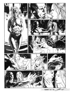 META-BARON : Planche originale 28 de M�ta-Baron T.05 sign�e