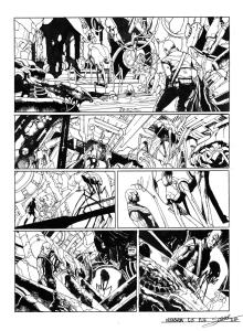 META-BARON : Planche originale 7 de M�ta-Baron T.05 sign�e