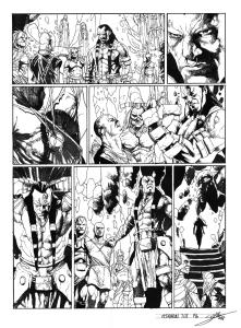 META-BARON : Planche originale 16 de M�ta-Baron T.05 sign�e