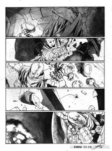 META-BARON : Planche originale 4 de M�ta-Baron T.01 sign�e