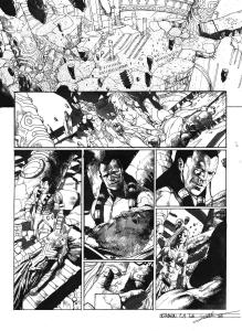 META-BARON : Planche originale 9 de M�ta-Baron T.06 sign�e