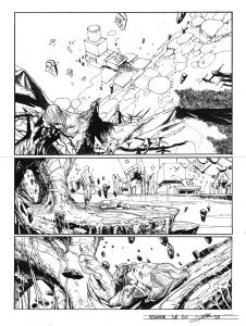 META-BARON : Planche originale 1 de M�ta-Baron T.06 sign�e