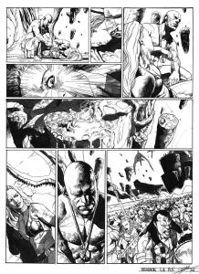META-BARON : Planche originale 5 de M�ta-Baron T.06 sign�e