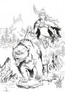 Divers : Illustration originale - guerri�re nordique - par Mika