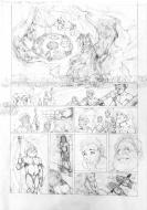 KOOKABURRA UNIVERSE : Crayonn� original de la planche 4 de -Syst�me Ragnarok - tome 4 de la s�rie Kookabura par Nicolas MITRIC