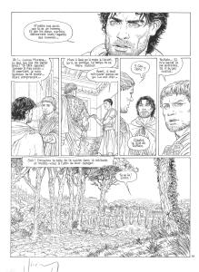 MURENA : Double planche originale 31 en noir et blanc a l'encre de chine et en couleur a l'aquarelle de Murena Tome 13