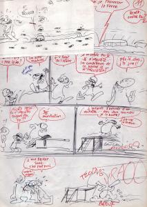 RAT'S : Feuillet Recto Verso 11 et 12 du Storyboard de Rat's 1 par Ptiluc 