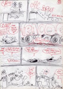 RAT'S : Feuillet Recto Verso 13 et 14 du Storyboard de Rat's 1 par Ptiluc 