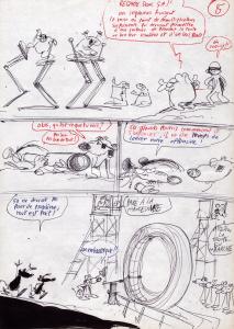 RAT'S : Feuillet Recto Verso 15 et 16 du Storyboard de Rat's 1 par Ptiluc 