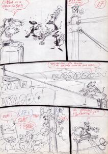 RAT'S : Feuillet Recto Verso 27 et 28 du Storyboard de Rat's 1 par Ptiluc 
