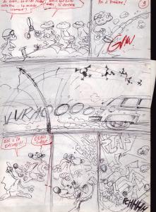 RAT'S : Feuillet Recto Verso 9 et 10 du Storyboard de Rat's 1 par Ptiluc 
