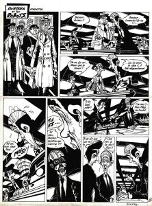 LA SOUPE AUX CADAVRES : Planche originale 1 de l'histoire courte Durieux et les Robots- Publi�e dans FLUIDE GLACIAL en 1982