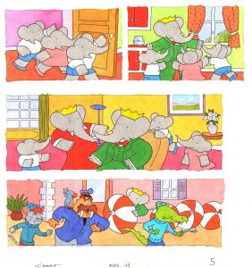 BABAR : Planche originale 5 - fascicule 11 BABAR