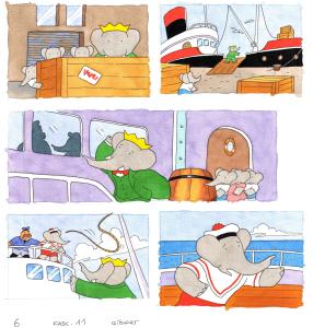 BABAR : Planche originale 6 - fascicule 11 BABAR 