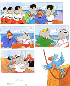 BABAR : Planche originale 7 - fascicule 11 BABAR