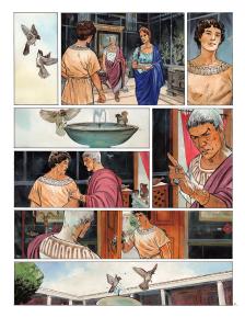 POMPEI : Planche originale 16 POMP�I Tome 1 ASSA  avec son crayonn�