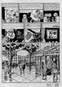 RIC HOCHET : Storyboard original de la planche 5 des Nouvelles Aventures Dead Sugar