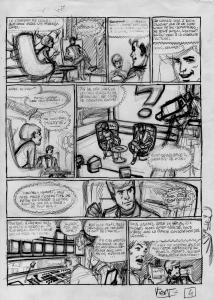 RIC HOCHET : Storyboard original de la planche 4 des Nouvelles Aventures Dead Sugar