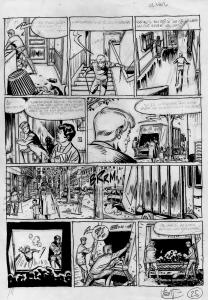 RIC HOCHET : Storyboard original de la planche 25 des Nouvelles Aventures Dead Sugar