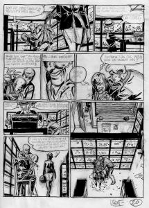 RIC HOCHET : Storyboard original de la planche 20 des Nouvelles Aventures Dead Sugar