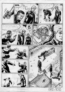 RIC HOCHET : Storyboard original de la planche 42 des Nouvelles Aventures Dead Sugar