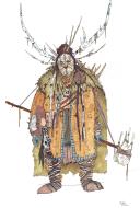 Les Oubli�s (jeu de r�le XII Singes) : Illustration originale Shamane Velus Nuton pour le jeu Les Oubli�s