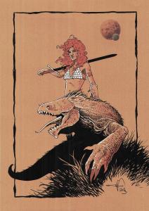 Divers : Illustration � l'encre de Chine de Red Sonja
