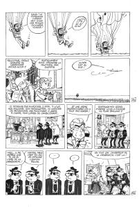 SPIROU ET FANTASIO (Les aventures de) : PLANCHE ORIGINALE 61 SPIROU LA BAIE DES COCHONS