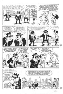 SPIROU ET FANTASIO (Les aventures de) : PLANCHE ORIGINALE 10 SPIROU LA BAIE DES COCHONS
