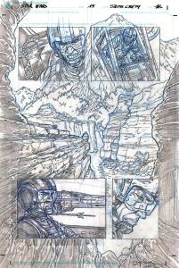 STAR WARS  : Planche originale 16 de STAR WARS Episode 15 'The Princess Bride' - Marvel