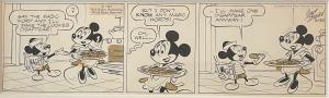 MICKEY MOUSE : Strip original Mickey Mouse Bande dessin�e quotidienne (King Features Syndicate, 1964)