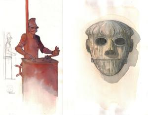 SYBERIA : SYBERIA Illustrations de cr�ation du jeu � l'aquarelle