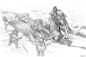 SYBERIA : SYBERIA Grande Illustration Les mammouth dans la glace