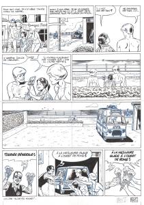 RIC HOCHET : Planche originale 45 de Ric Hochet (Les nouvelles enquetes de) Tome 7 + story board