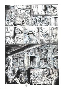 LES FOR�TS D'OPALE : Planche Originale 9 du tome 7 des For�ts d'Opale Les dents de pierre