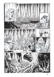 LES FOR�TS D'OPALE : Planche Originale 34 du tome 8 des For�ts d'Opale Les hordes de la nuit